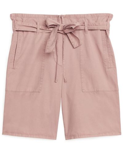 ARKET Paperbag-Shorts - Pink