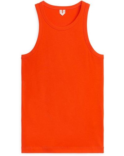 ARKET Rippenträgerhemd Mit Racerback - Orange
