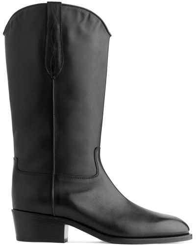 ARKET Leather Boots - Black