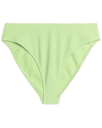 ARKET Crinkle-Bikinihose Mit Mittelhohem Bund - Grün