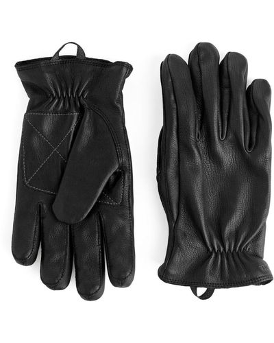 ARKET Hestra Eirik Leather Gloves - Black