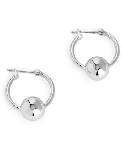 ARKET Sphere Hoop Earrings - White