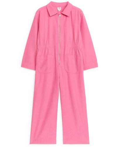 ARKET Lyocell-cotton Jumpsuit - Pink