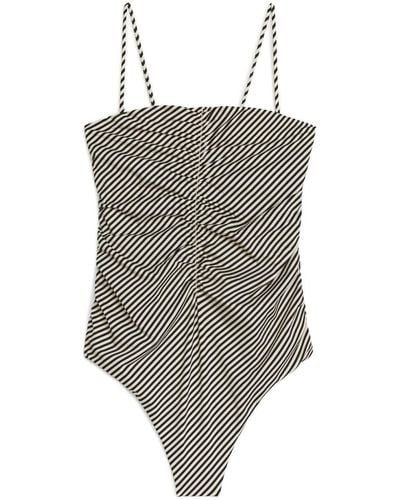 ARKET Ruched Swimsuit - Grey