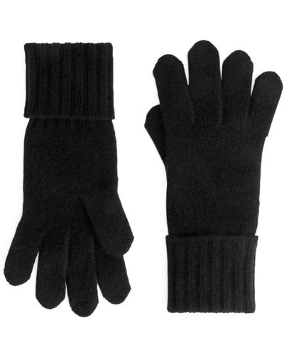 ARKET Knitted Cashmere Gloves - Black