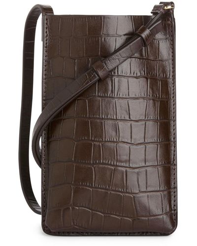 ARKET Leather Phone Case - Brown