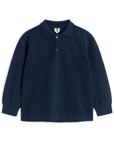 ARKET Cotton Polo Shirt - Blue