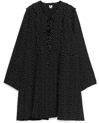 ARKET Ruffled A-line Dress - Black