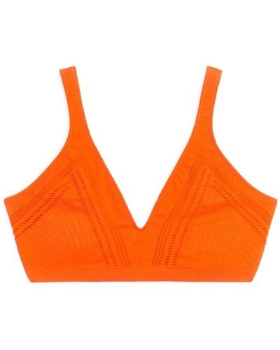 ARKET Seamless Bikini Top - Orange