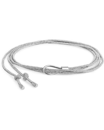 ARKET Rhinestone Chain Belt - White