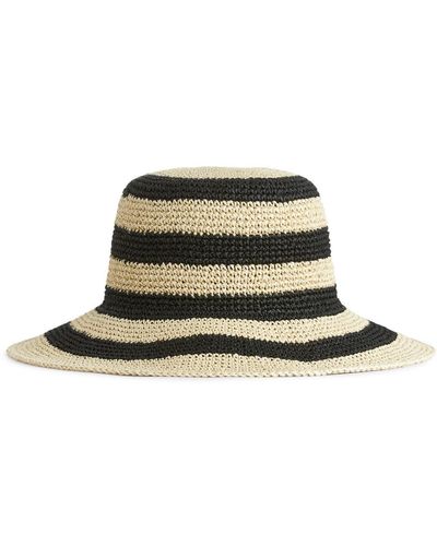 ARKET Crochet Straw Hat - White