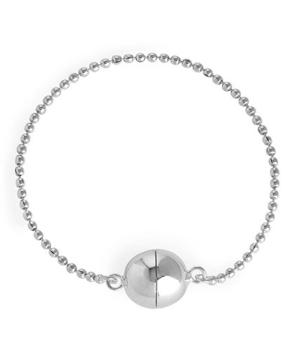 ARKET Silver-plated Ball Chain Bracelet - White