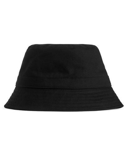 ARKET Cotton Twill Bucket Hat - Black