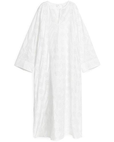 ARKET Embroidered Tunic Dress - White