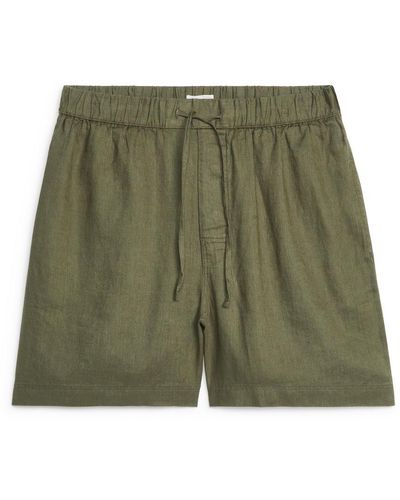 ARKET Leinen-Shorts - Grün