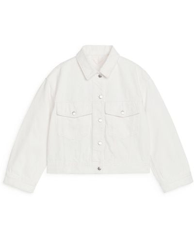 ARKET Cropped Denim Jacket - White