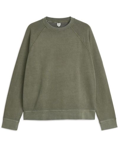 ARKET Stückgefärbtes Sweatshirt Von Active - Grün