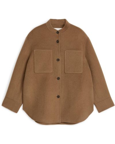 ARKET Double-face Wool Overshirt - Brown