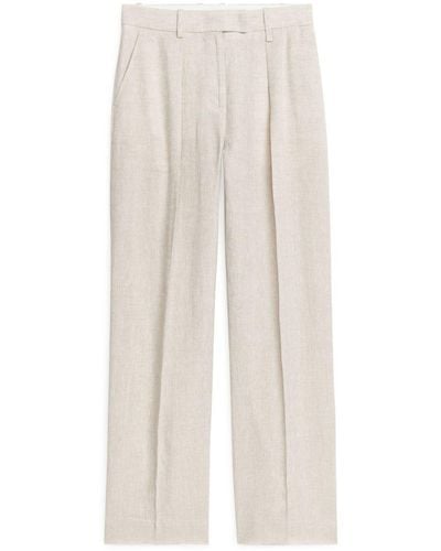 ARKET Linen Trousers - White