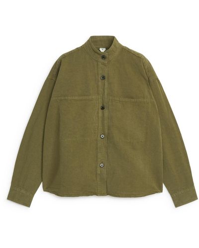 ARKET Cotton-linen Overshirt - Green