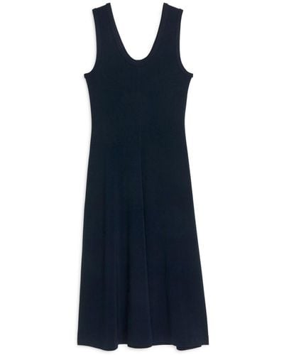 ARKET Rib Jersey Dress - Blue