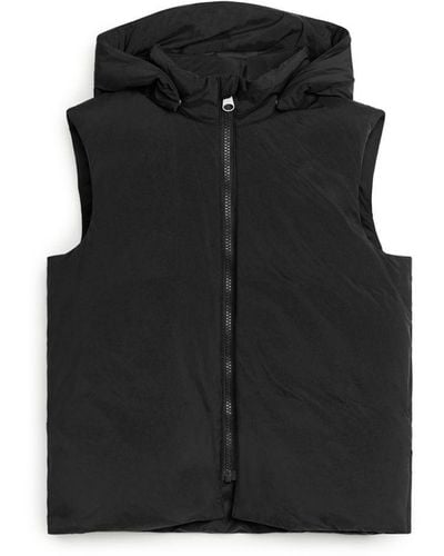 ARKET Detachable Hood Vest - Black