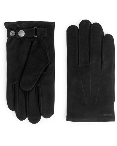 Hestra Robert Suede Gloves - Black