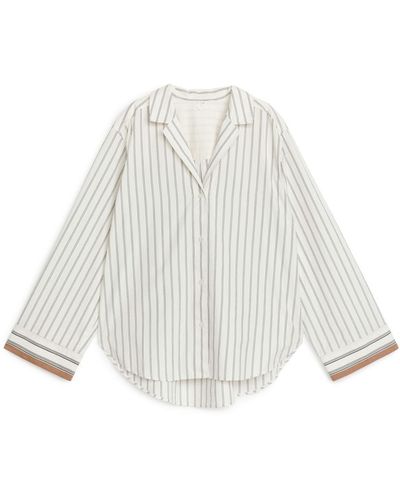 ARKET Cotton Pyjama Shirt - White