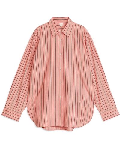 ARKET Relaxed Poplin Shirt - Pink