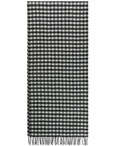 ARKET Checked Wool Scarf - Black