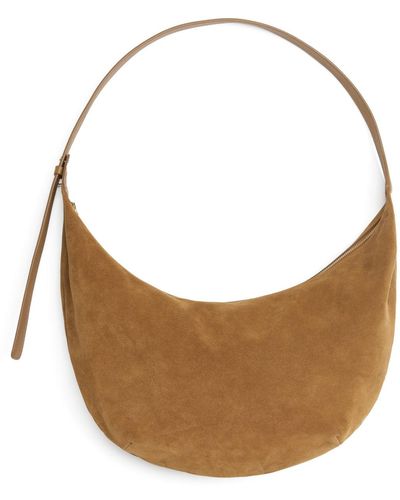 ARKET Curved Suede Bag - White