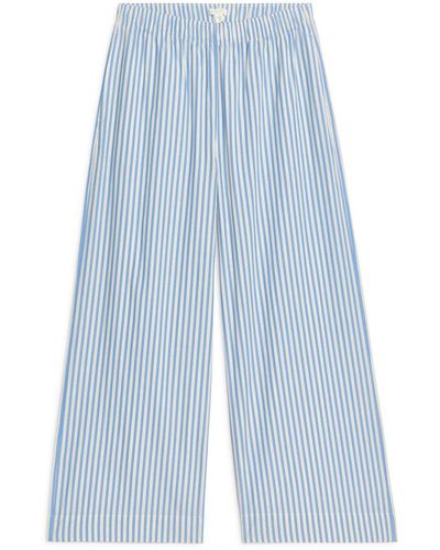 ARKET Relaxed Pyjama Trousers - Blue
