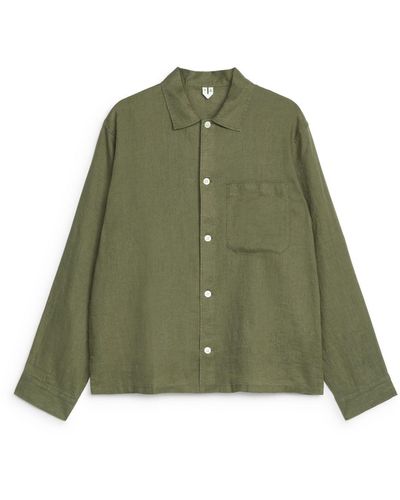 ARKET Linen Shirt - Green