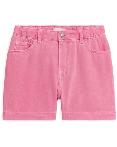 ARKET Washed Denim Bermuda Shorts - Pink