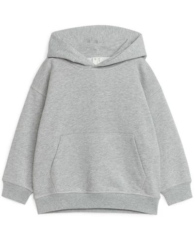 Relaxed Terry Hoodie - Khaki Green - ARKET