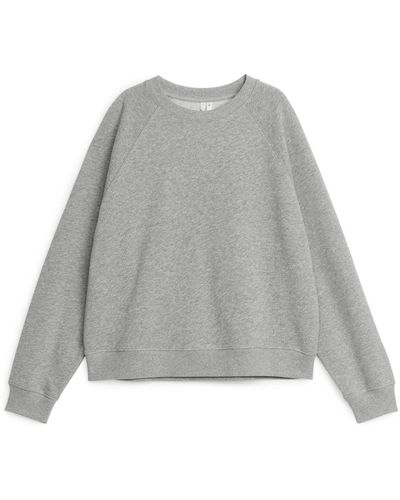 ARKET Soft French Terry Sweatshirt - Grey