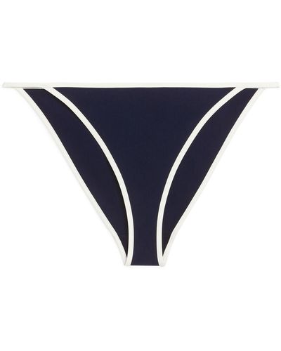 ARKET Contrast Binding Bikini Bottom - Blue