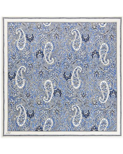 ARKET Printed Silk Scarf - Blue