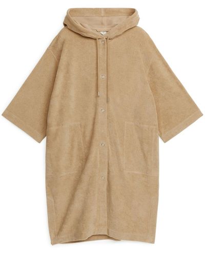 ARKET Hooded Towelling Robe - Natural