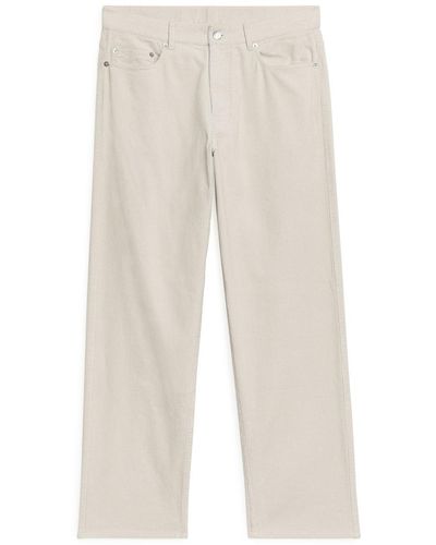 ARKET Loose Corduroy Trousers - White