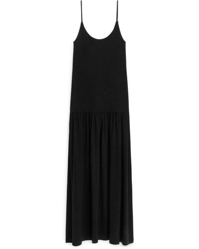 ARKET Scoop-neck Jersey Dress - Black