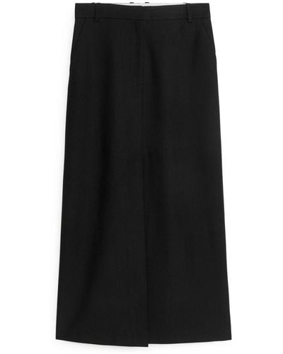 ARKET Tailored Wool-blend Skirt - Black