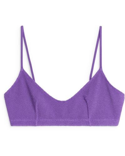 ARKET Crinkle Bikini Top - Purple