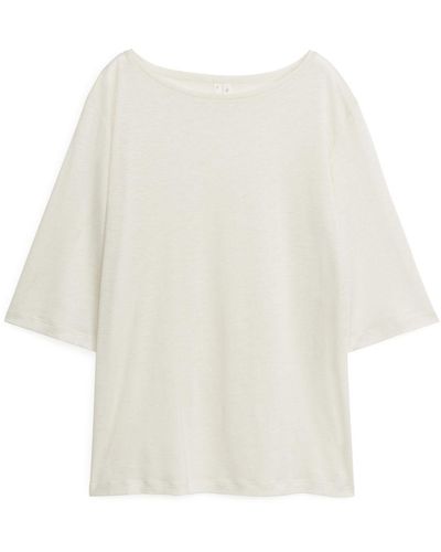 ARKET Boat Neck T-shirt - White