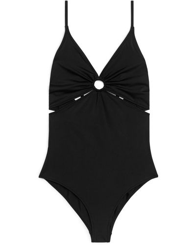 ARKET Cut-out Detailed Swimsuit - Black