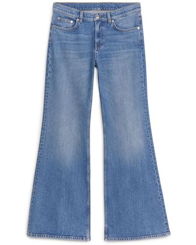 ARKET Wave Slim Flared Stretch Jeans - Blue