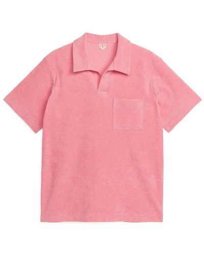ARKET Poloshirt Aus Baumwollfrottee - Pink