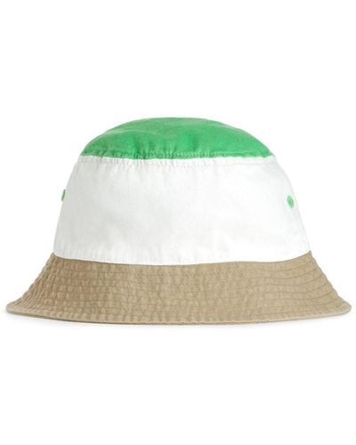 ARKET Colour-blocked Bucket Hat - Green
