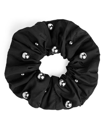 ARKET Taffeta Embellished Scrunchie - Black