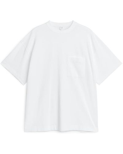 ARKET Oversize-T-Shirt In Schwerer Qualität - Weiß